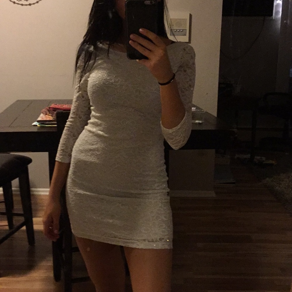Sparkly white dress
